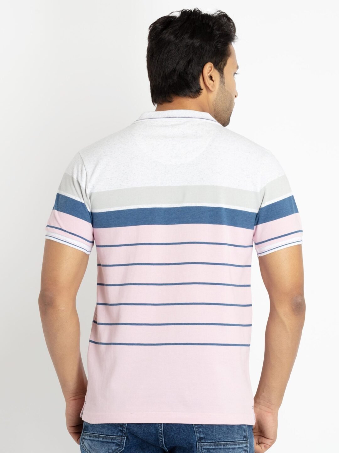 Mens Striped Polo T-Shirt