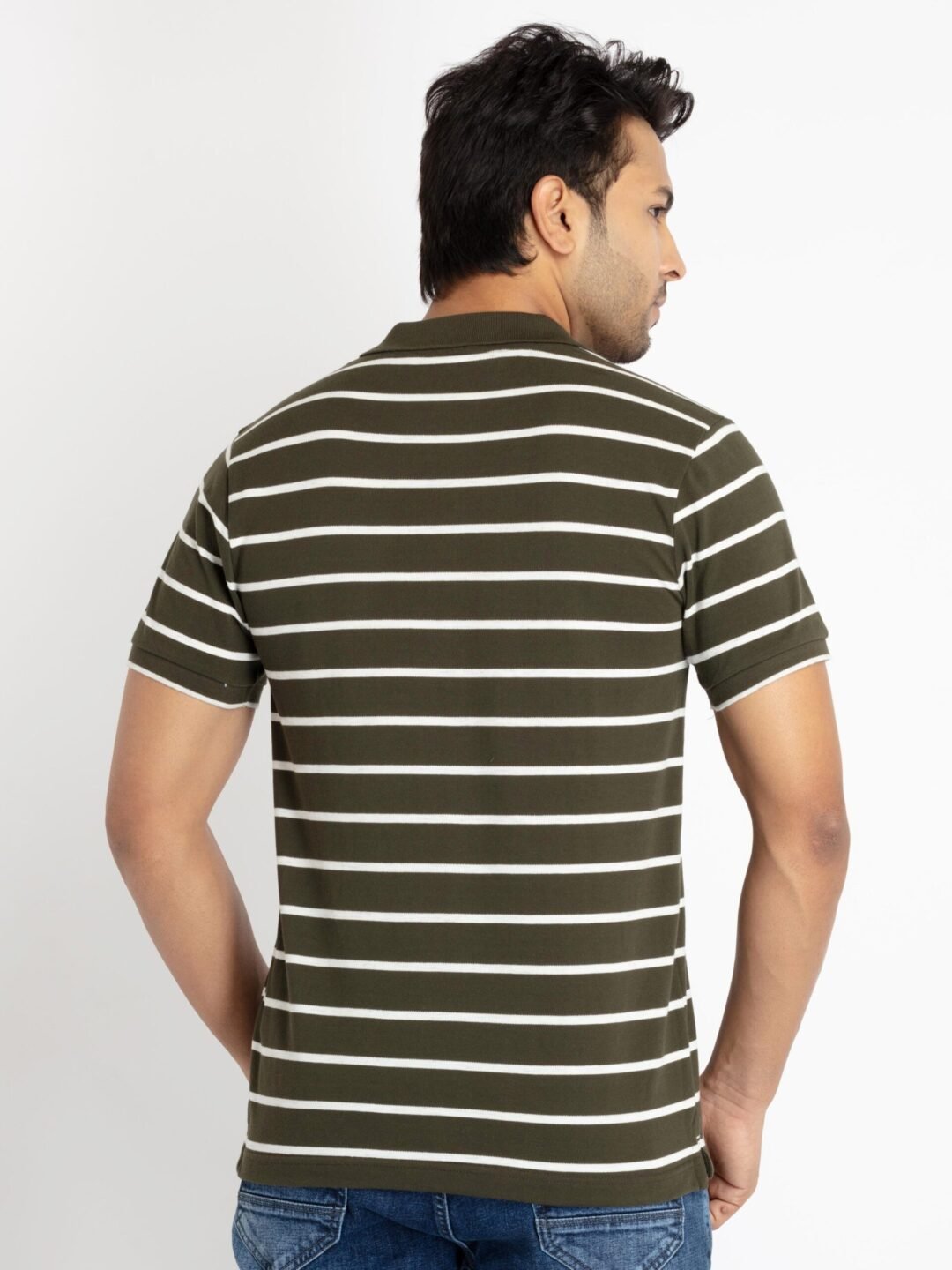 Mens Striped Polo T-Shirt