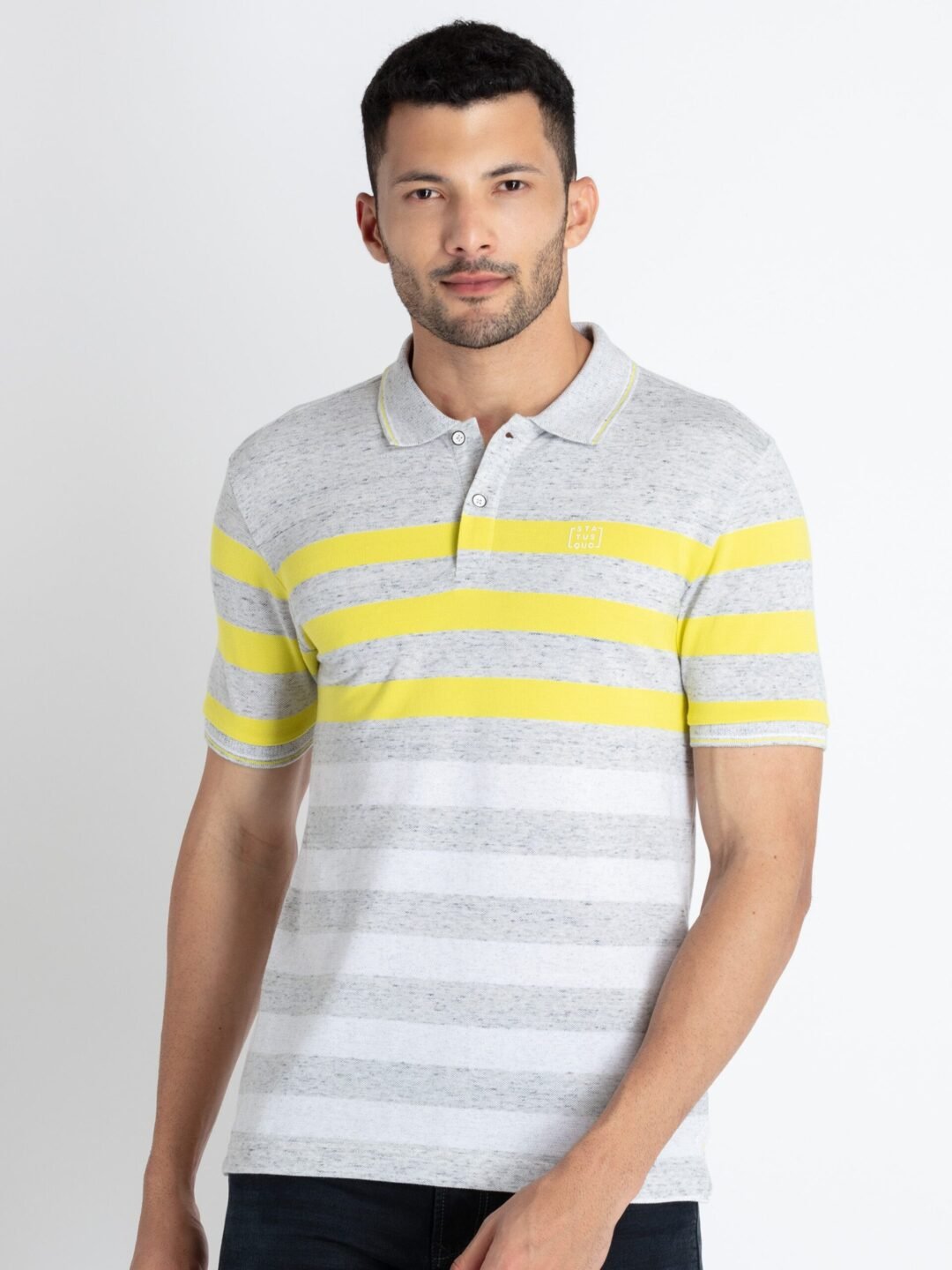 Mens Striped Polo T-Shirt