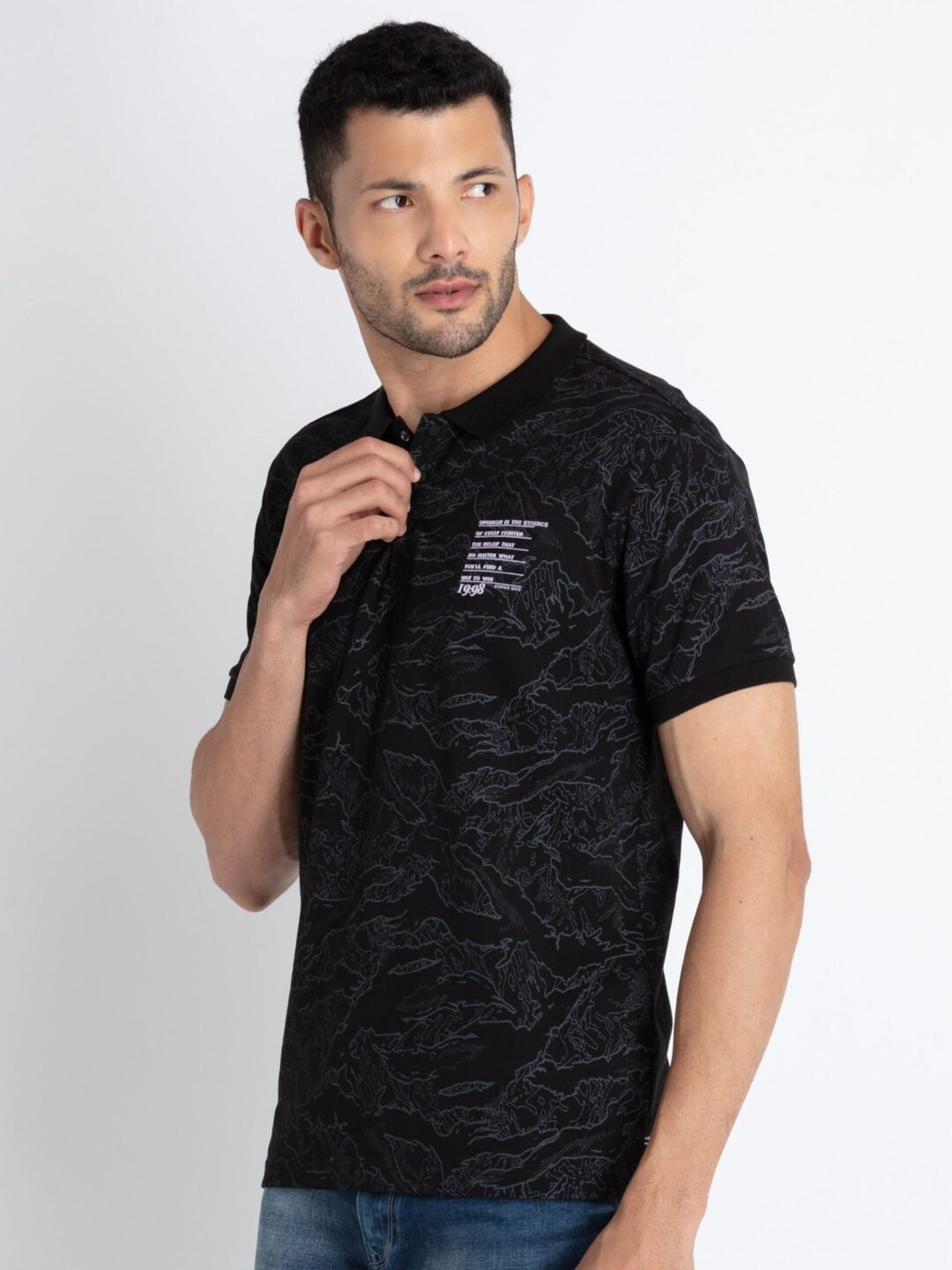 Mens All Over Printed Polo T-Shirt