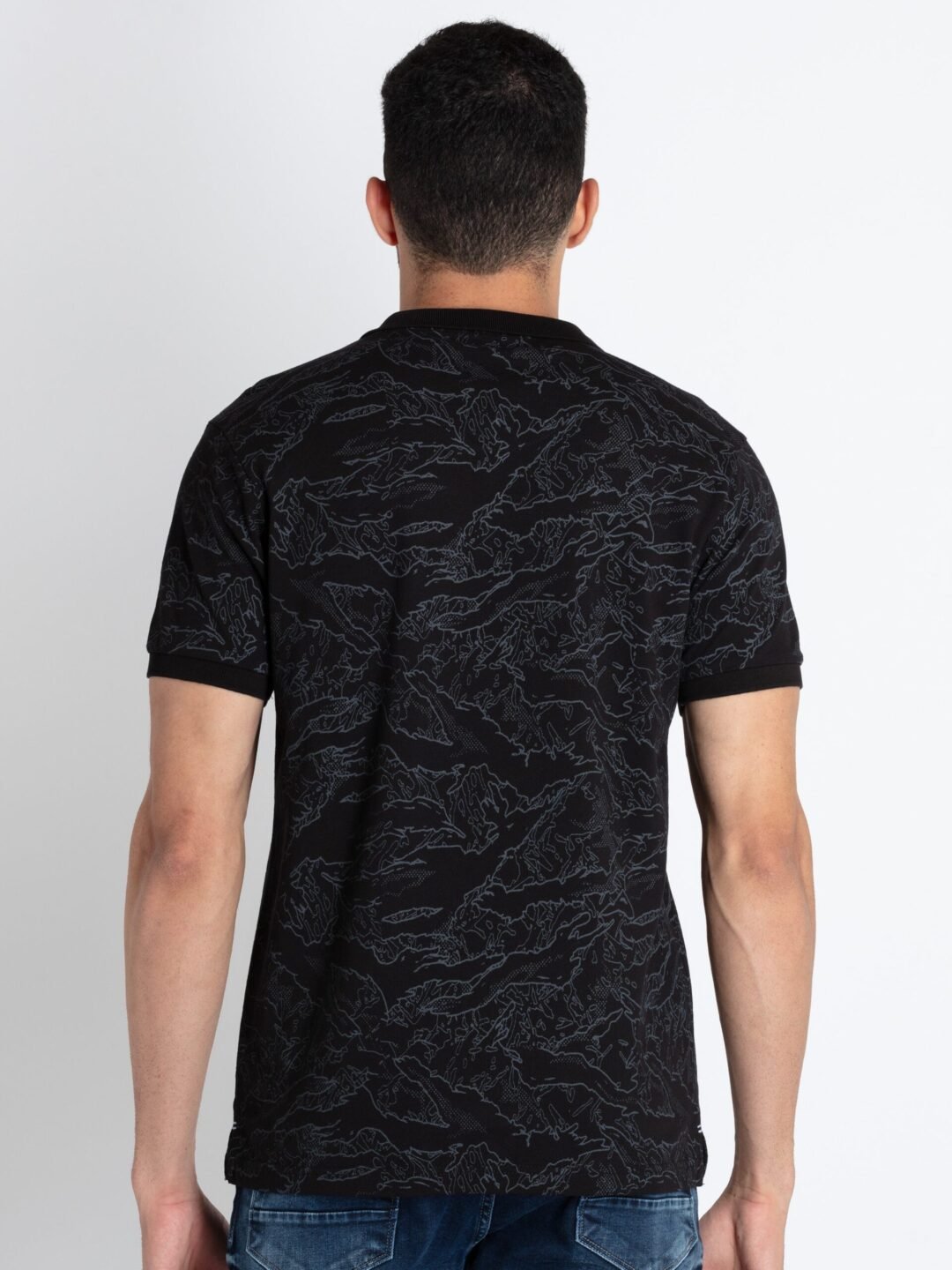 Mens All Over Printed Polo T-Shirt