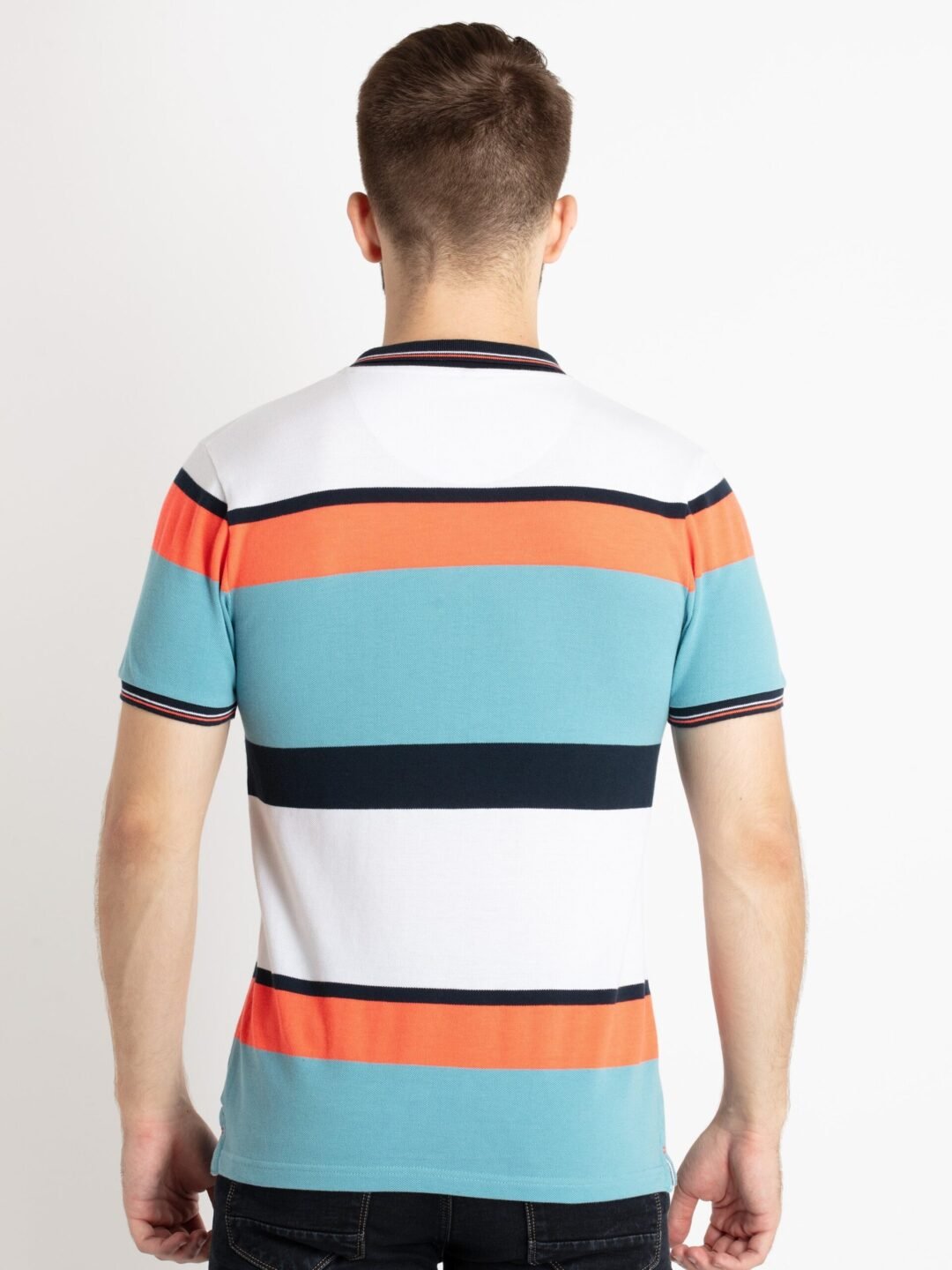 Mens Striped Polo T-Shirt