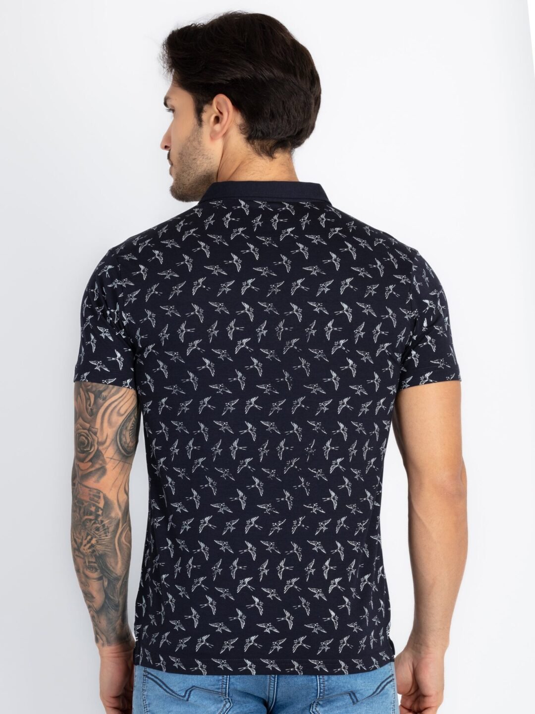 Mens All Over Printed Polo T-Shirt