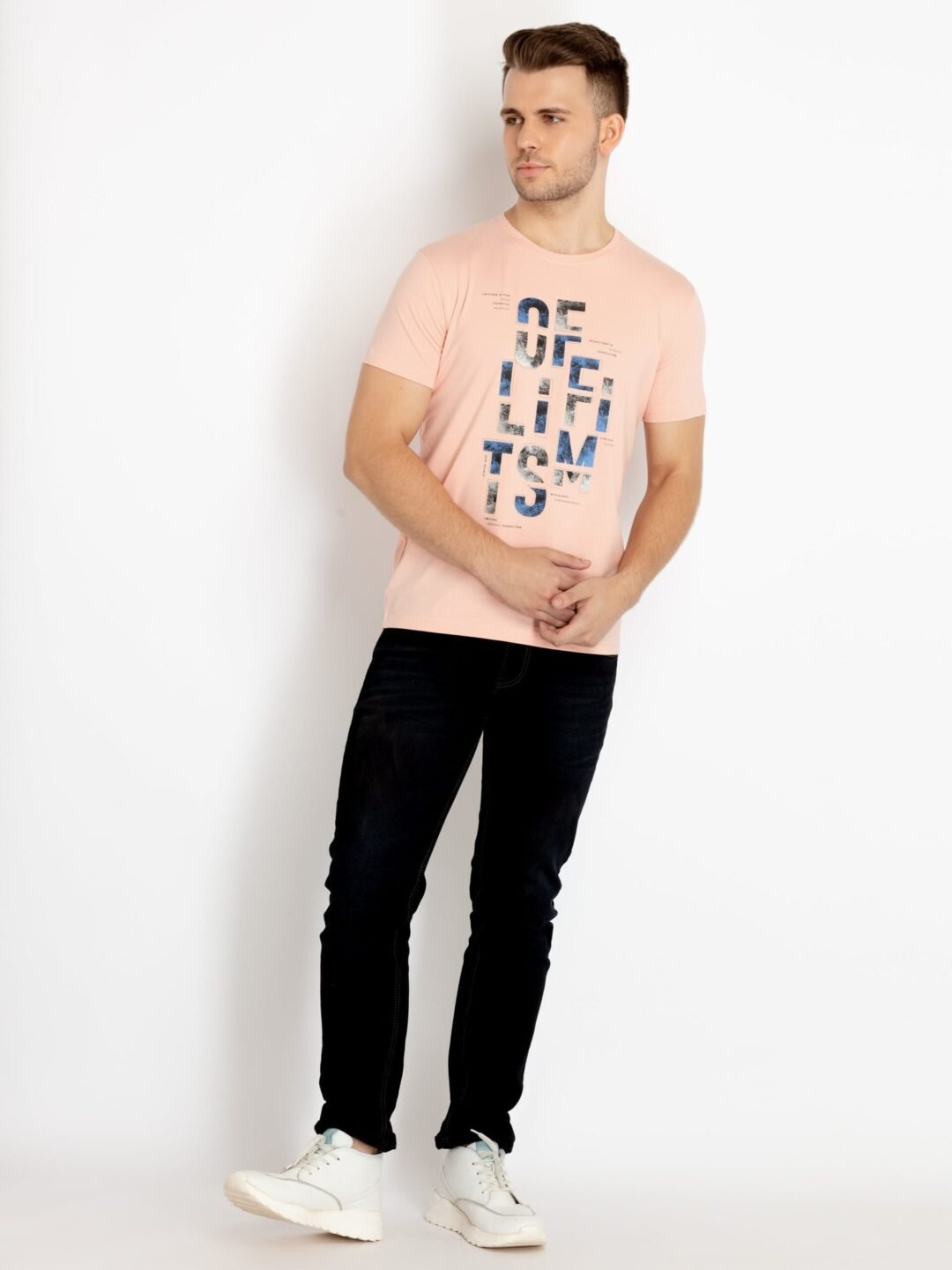 Mens Printed Round Neck T-Shirt