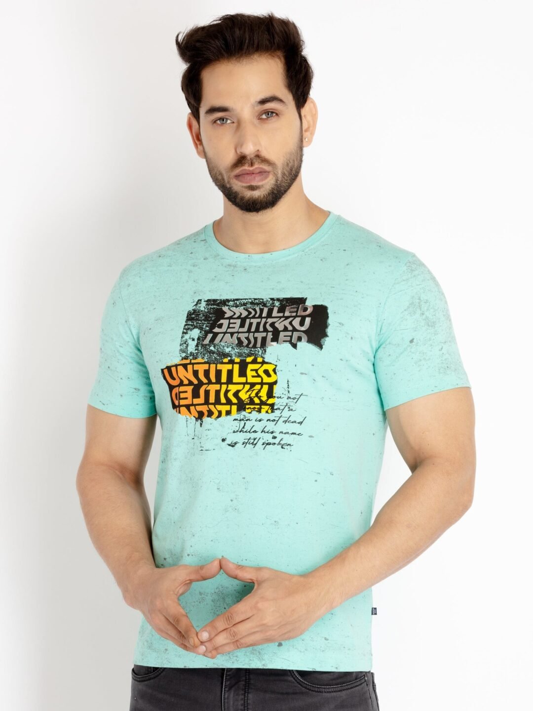 Mens All Over Printed Round Neck T-Shirt