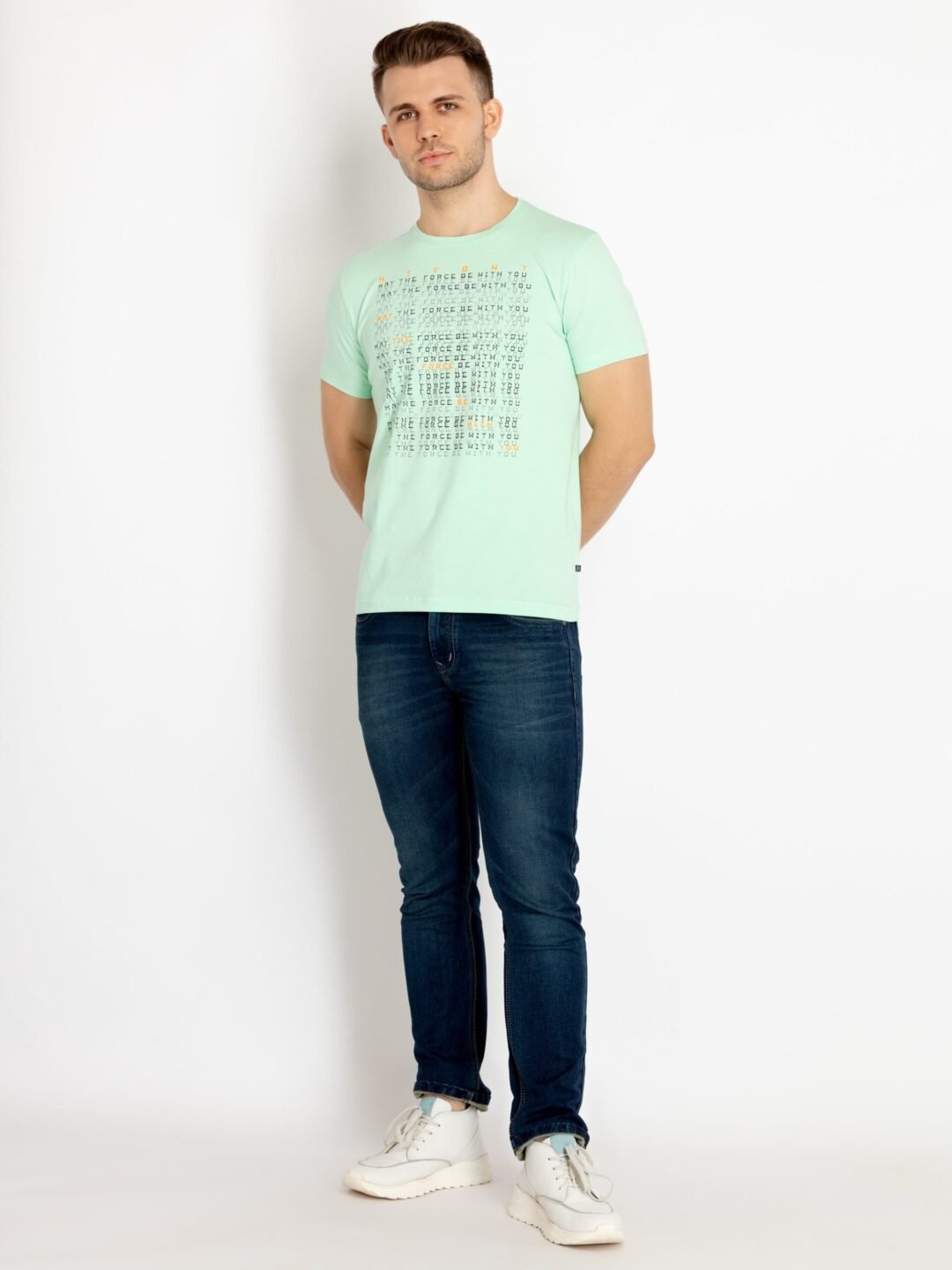 Mens Printed Round Neck T-Shirt