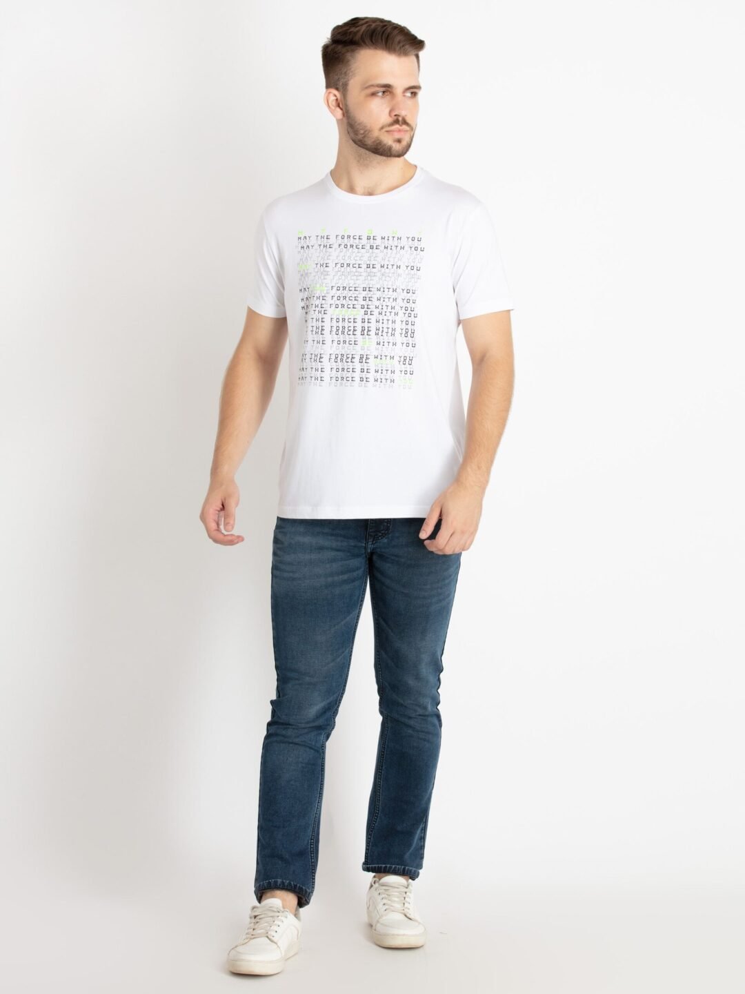 Mens Printed Round Neck T-Shirt