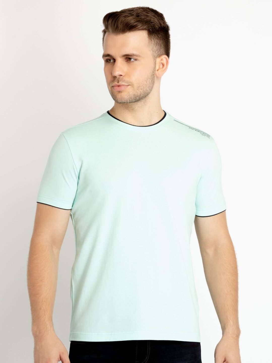 Mens Solid Round Neck T-Shirts