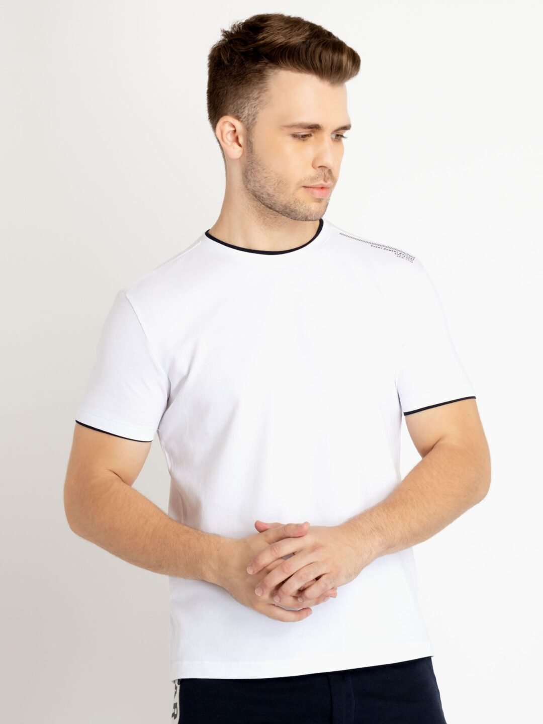 Mens Solid Round Neck T-Shirts