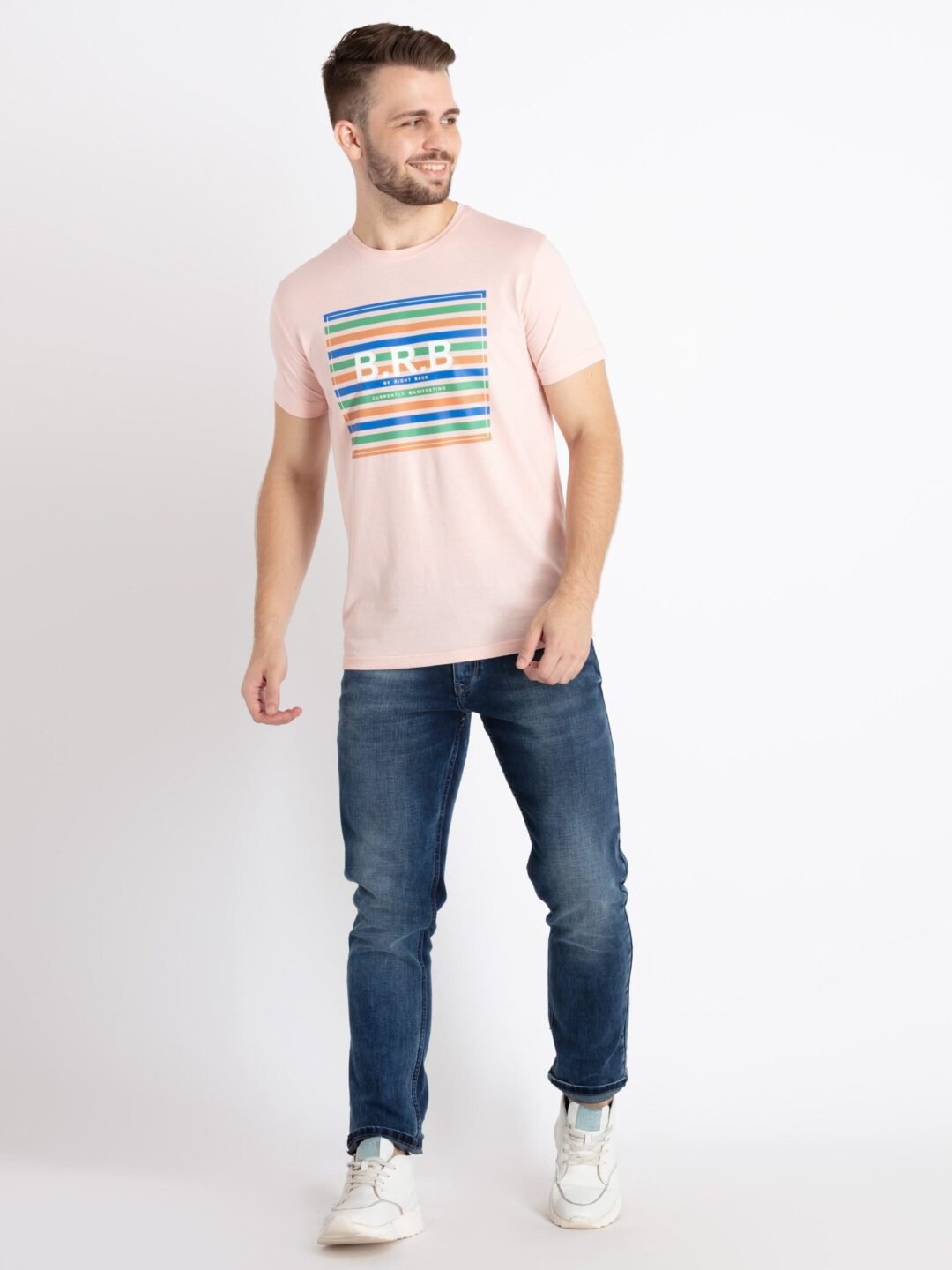 Mens Printed Round Neck T-Shirt