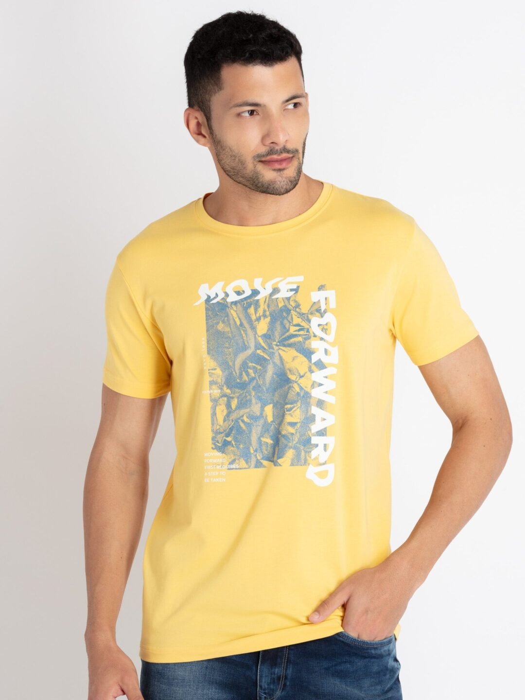 Mens Printed Round Neck T-Shirt