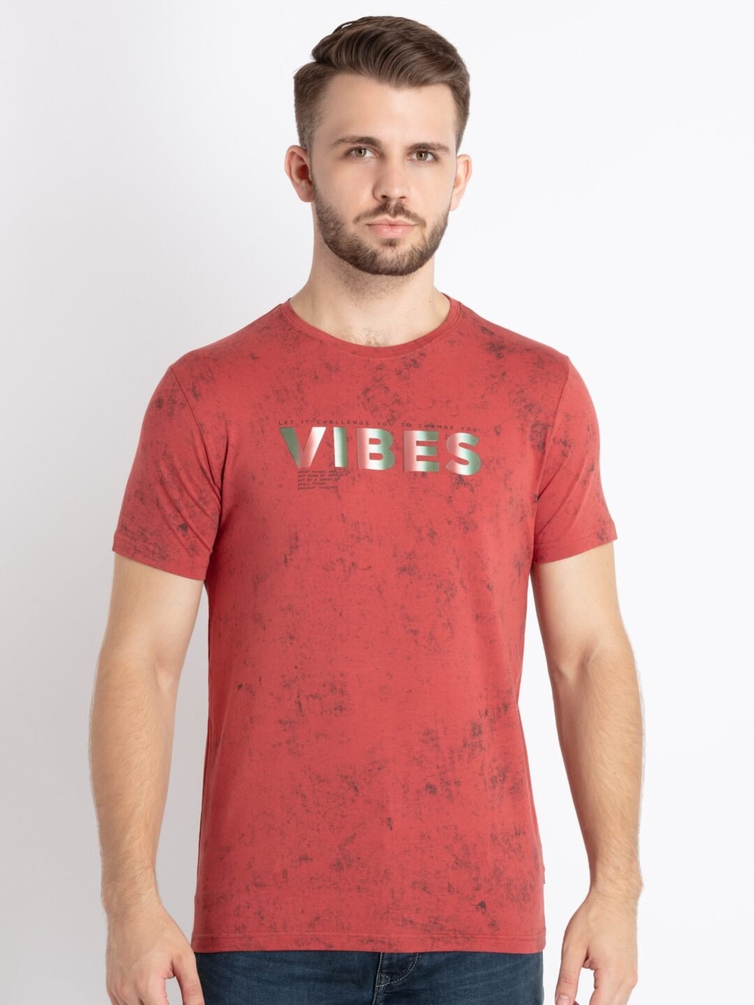 Mens Printed Round Neck T-Shirt