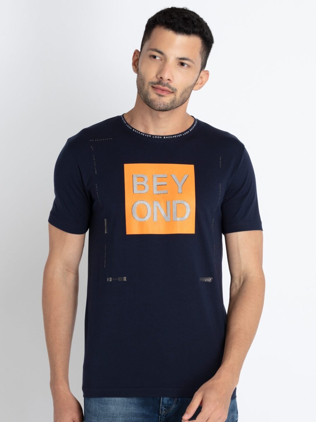 Mens Printed Round Neck T-Shirt