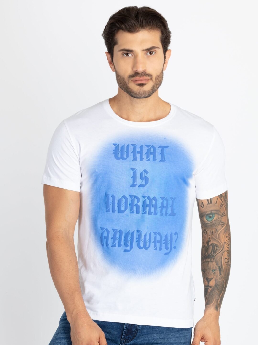 Mens Printed Round Neck T-Shirt