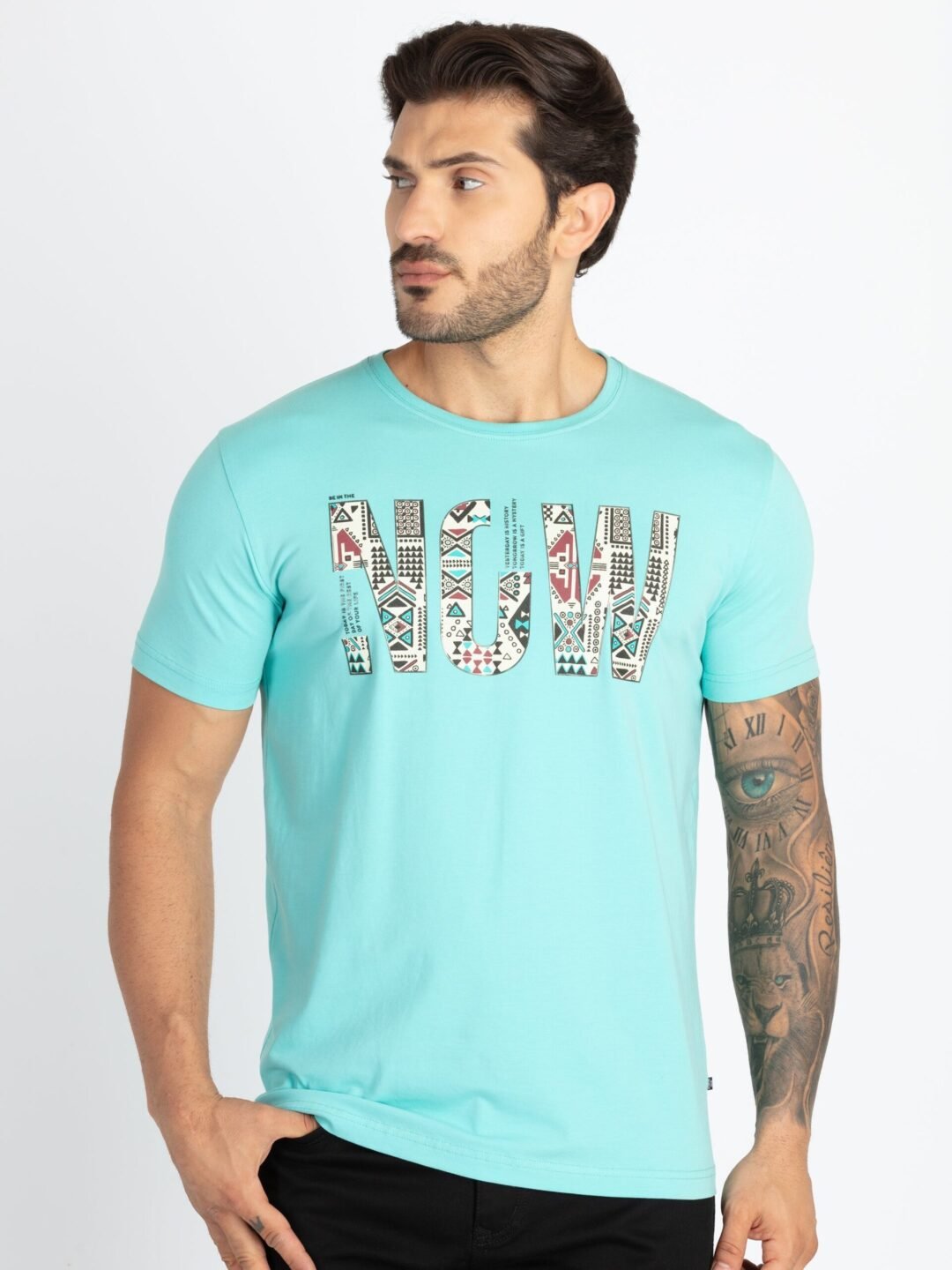 Mens Printed Round Neck T-Shirt