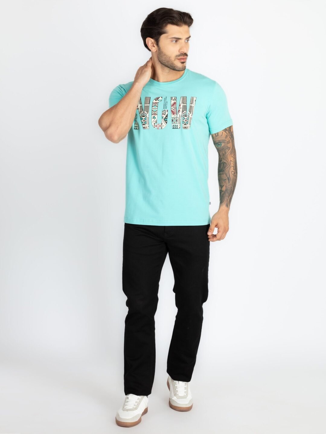 Mens Printed Round Neck T-Shirt