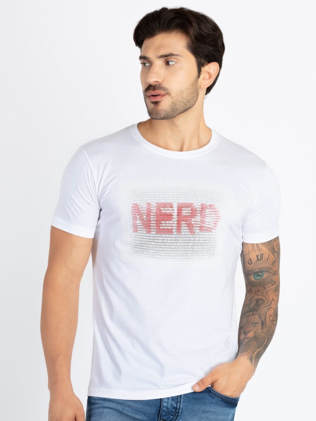 Mens Printed Round Neck T-Shirt