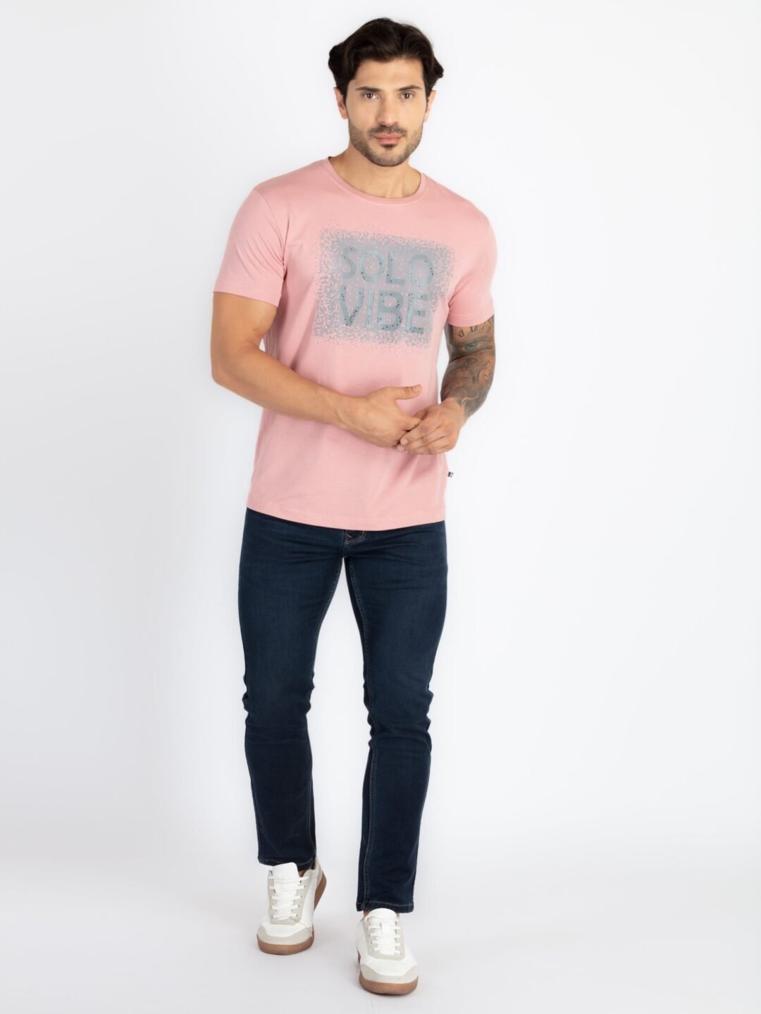 Mens Printed Round Neck T-Shirt