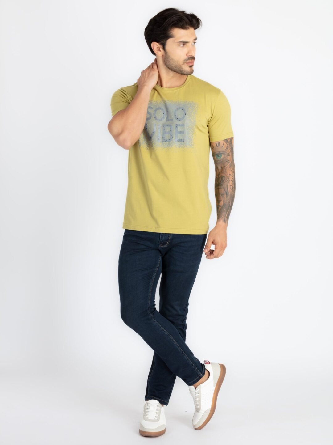 Mens Printed Round Neck T-Shirt