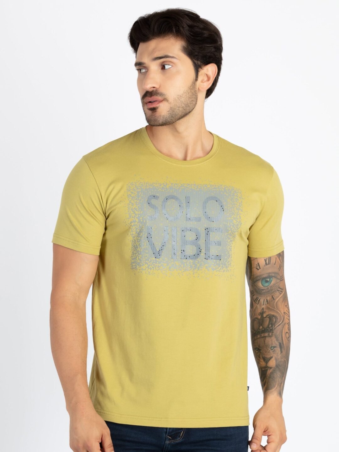 Mens Printed Round Neck T-Shirt