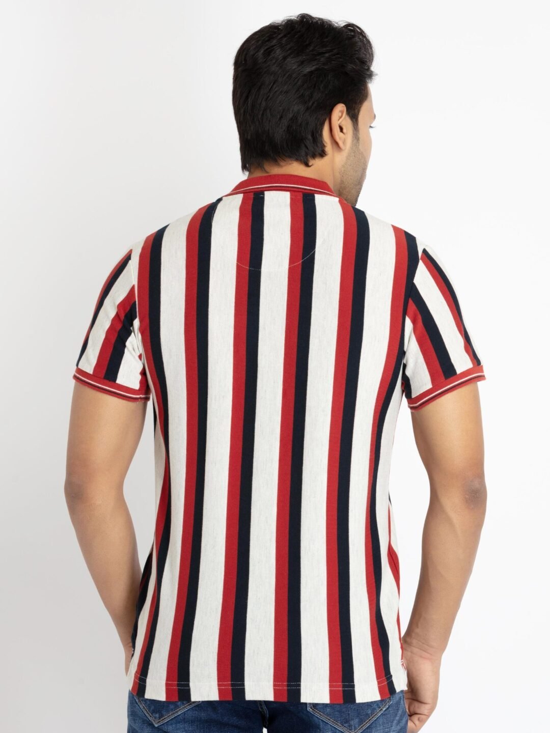 Mens Striped Polo T-Shirt