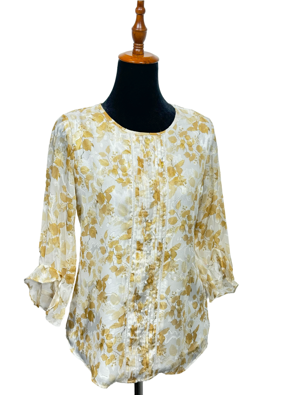 Women's Gold Flowers Top