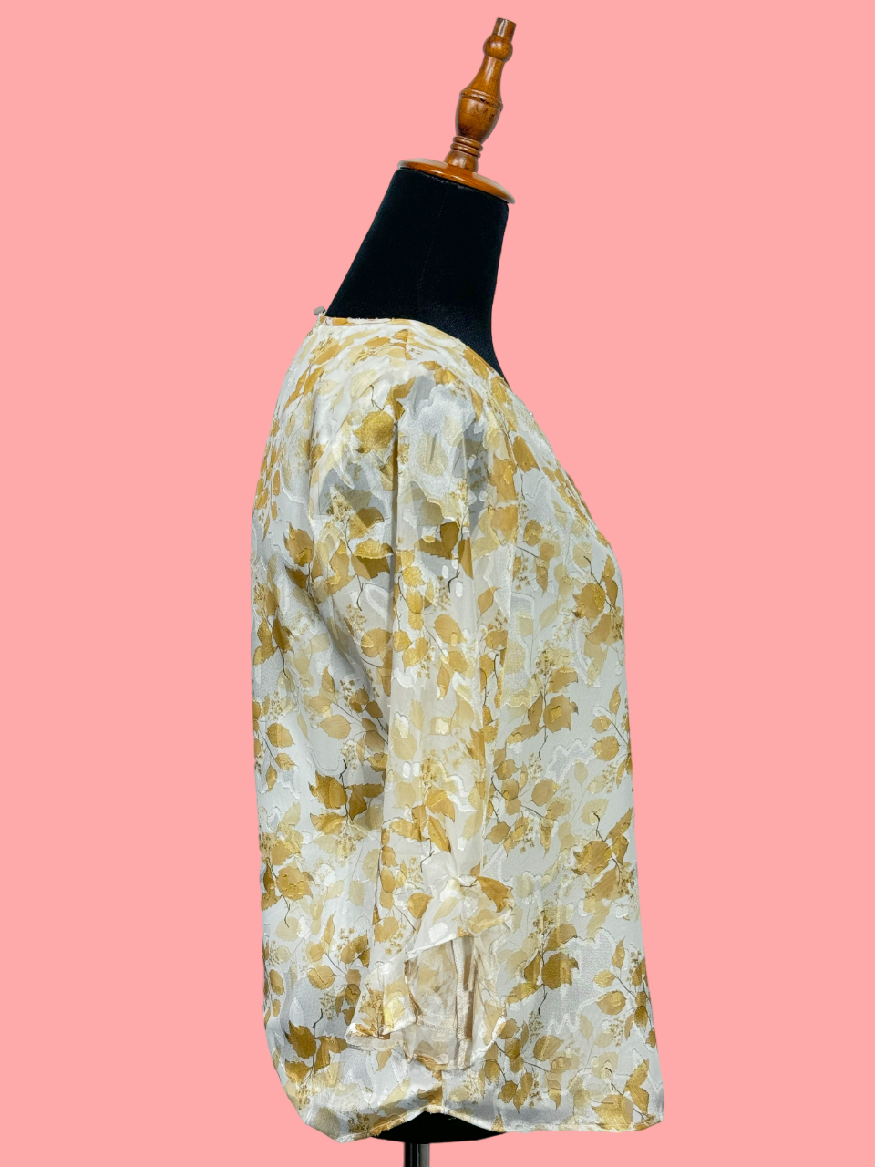 Women's Gold Flowers Top