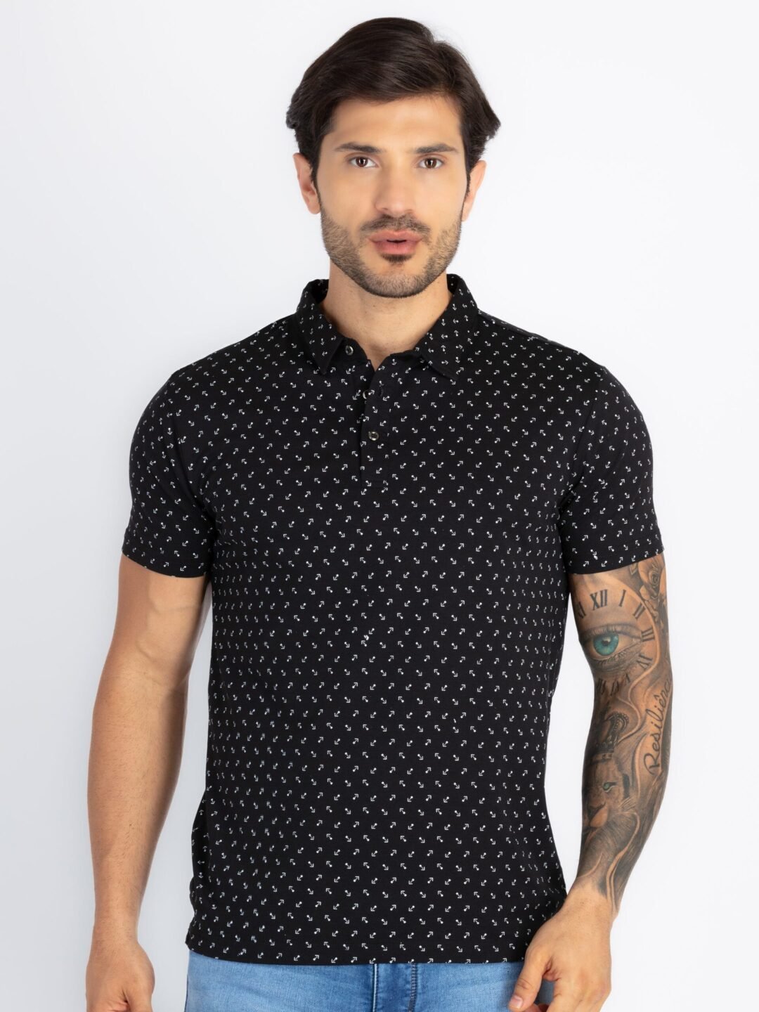 Mens All Over Printed Polo T-Shirt