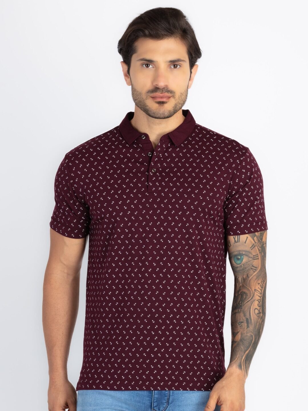 Mens All Over Printed Polo T-Shirt