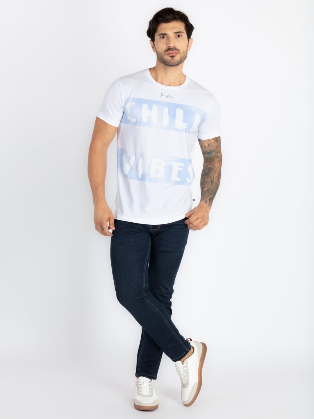 Mens Printed Round Neck T-Shirt