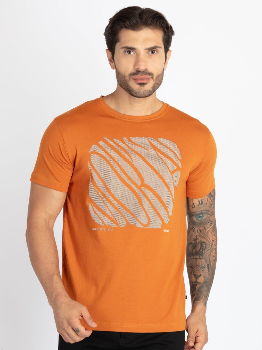 Mens Printed Round Neck T-Shirt