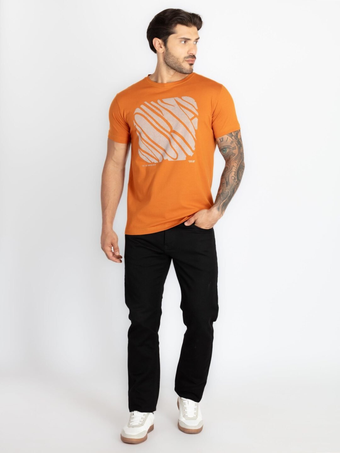 Mens Printed Round Neck T-Shirt