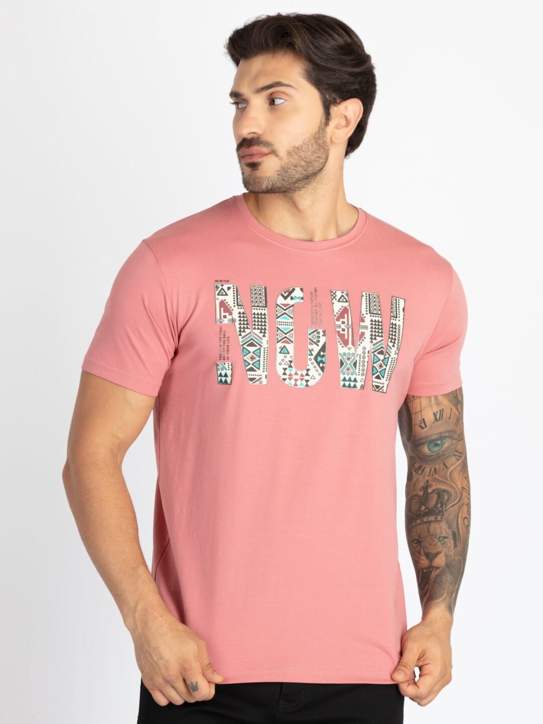 Mens Printed Round Neck T-Shirt