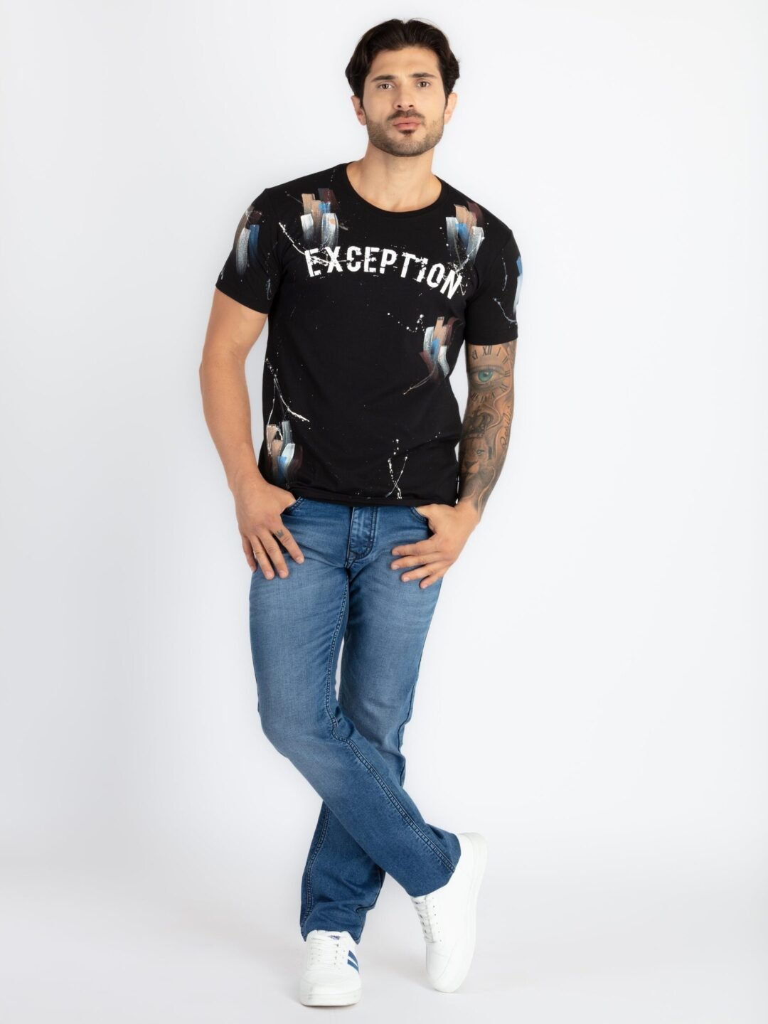 Mens All Over Printed Round Neck T-Shirt