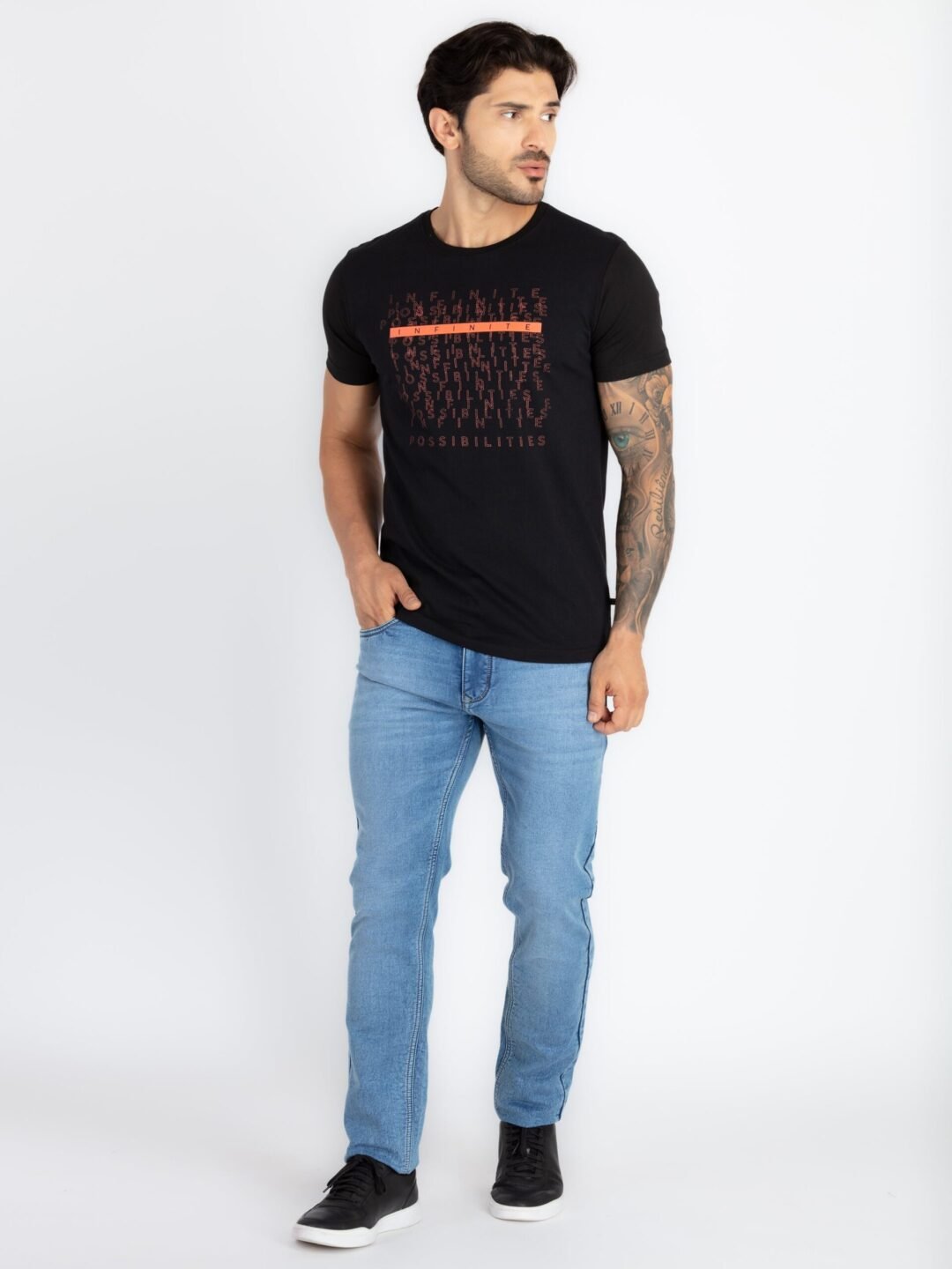 Mens Printed Round Neck T-Shirt