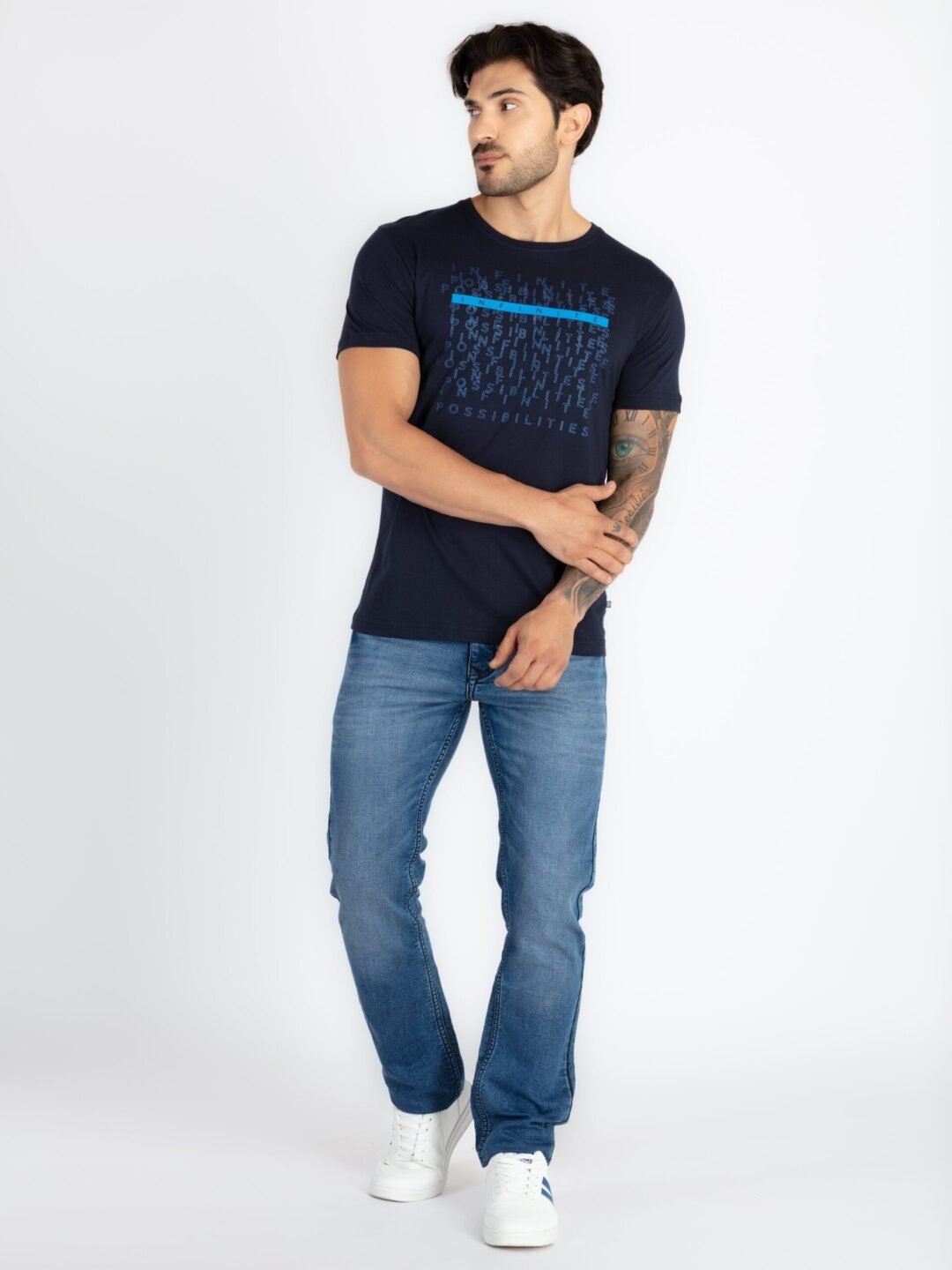 Mens Printed Round Neck T-Shirt