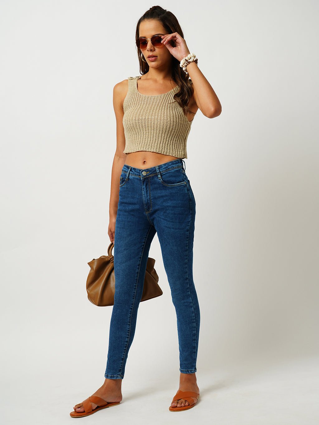 WOMEN HIGH-RISE SKINNY FIT JEANS