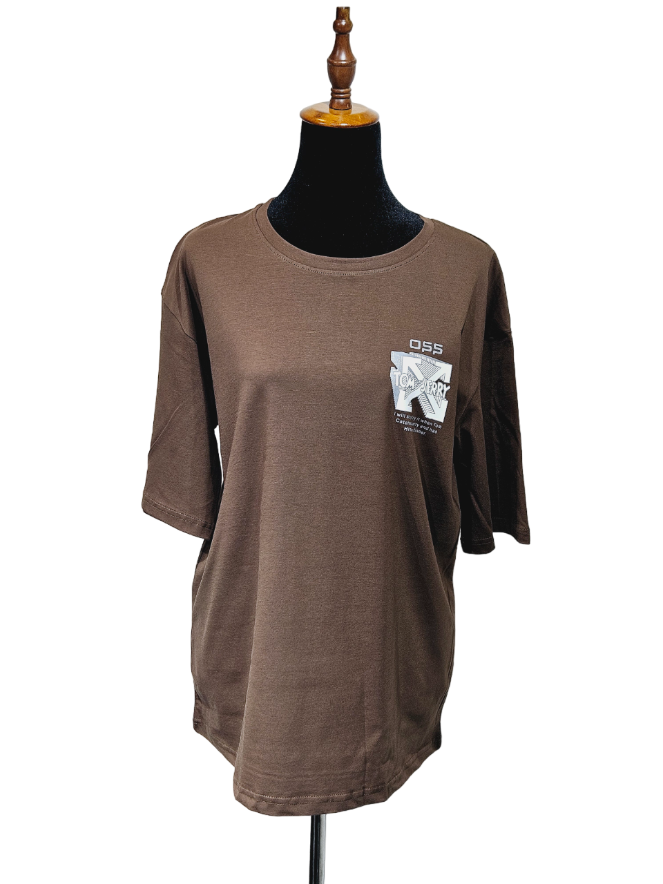 Women Free size Brown T-shirt