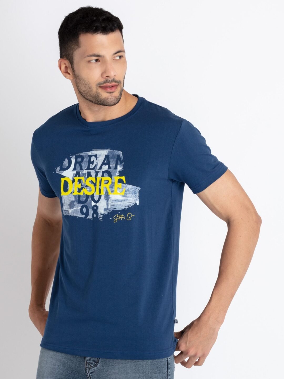 Mens Printed Round Neck T-Shirt