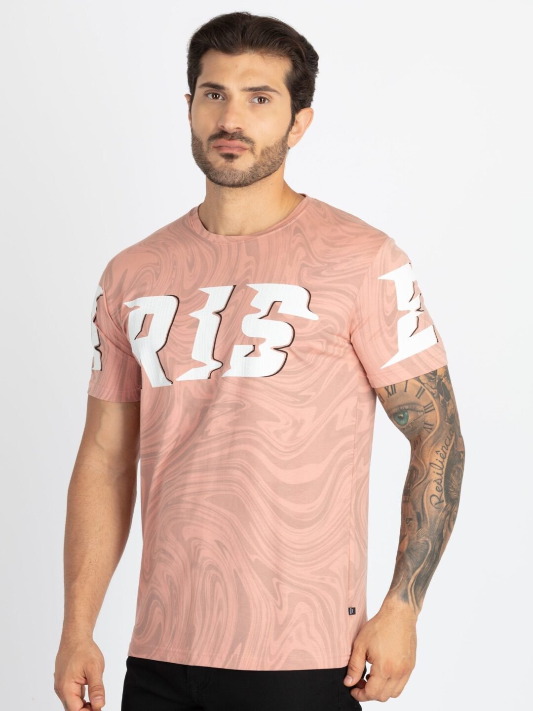 Mens All Over Printed Round Neck T-Shirt